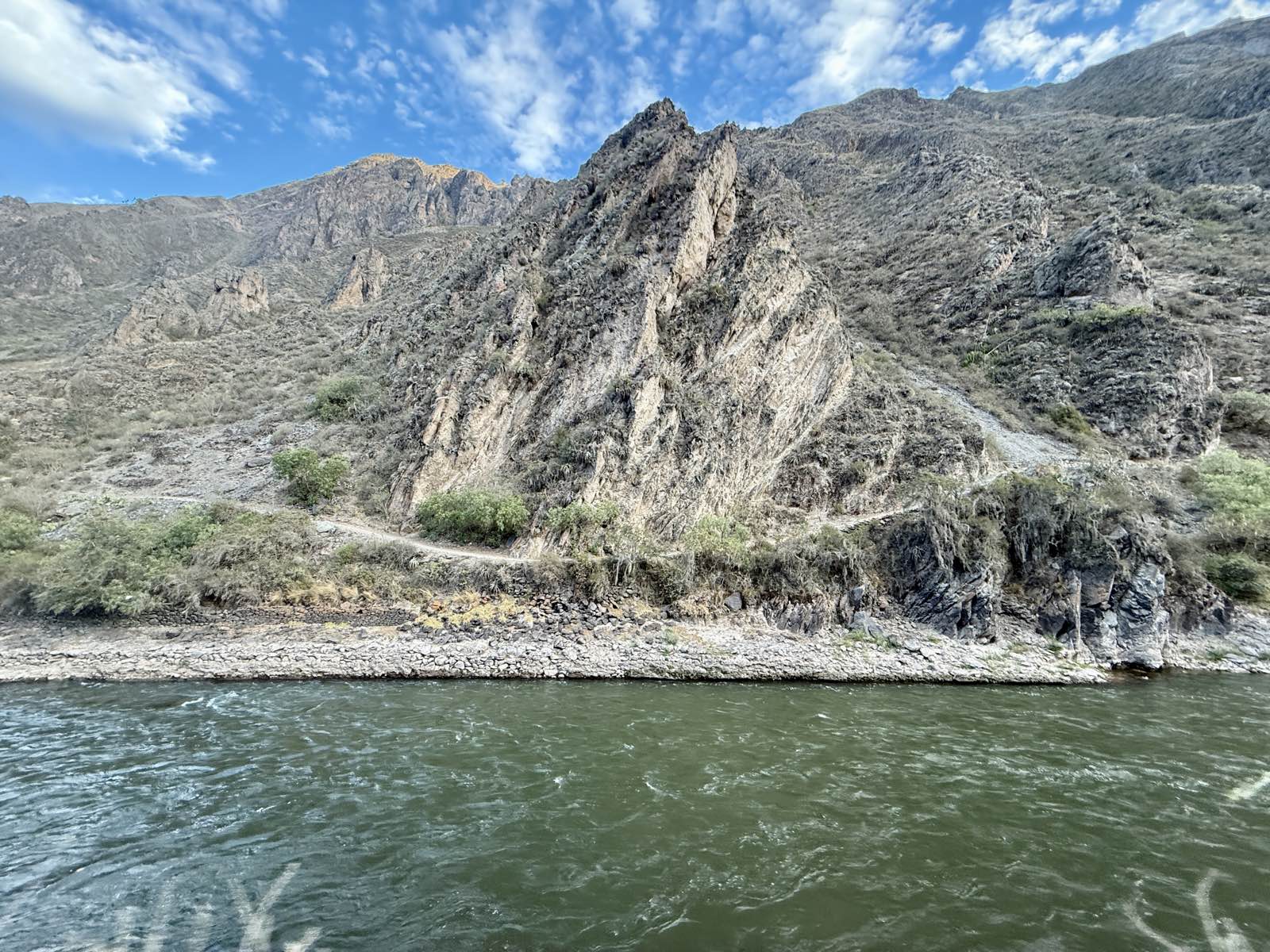 The Urubamba River and gorge seen from the train
