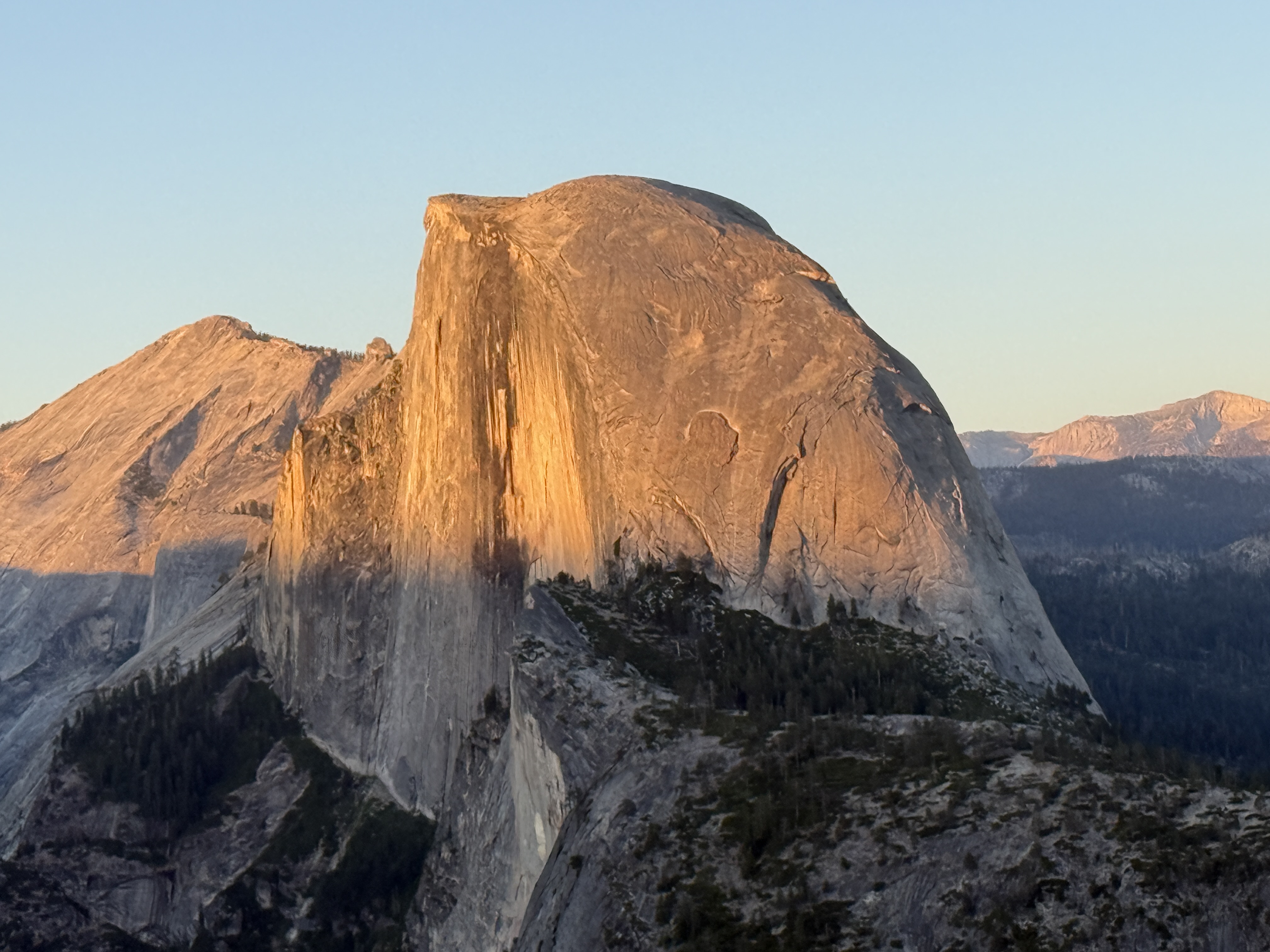 Sunset over Half Dome from Glacier Point.