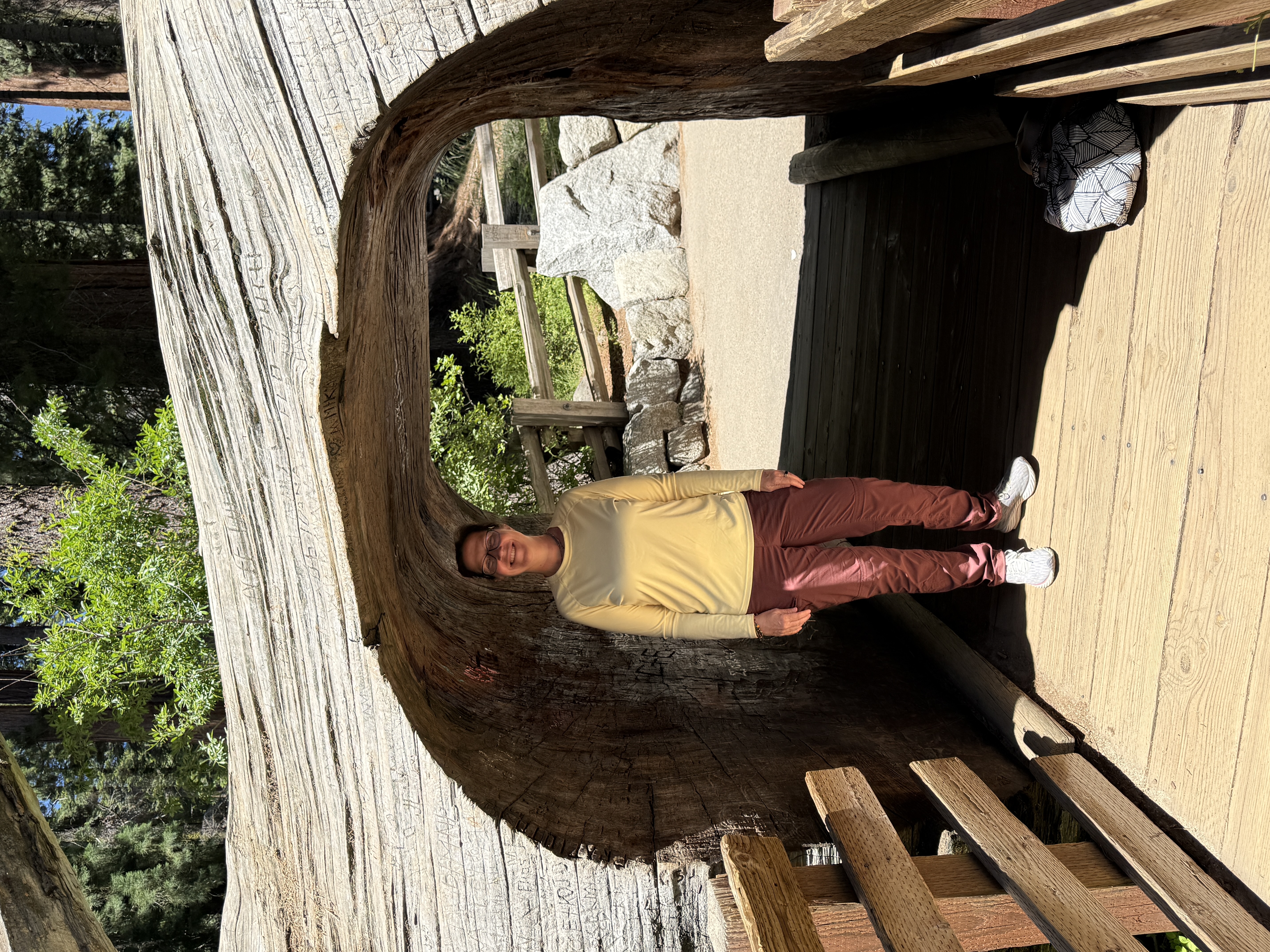 Me, for scale, next to one of the giants.