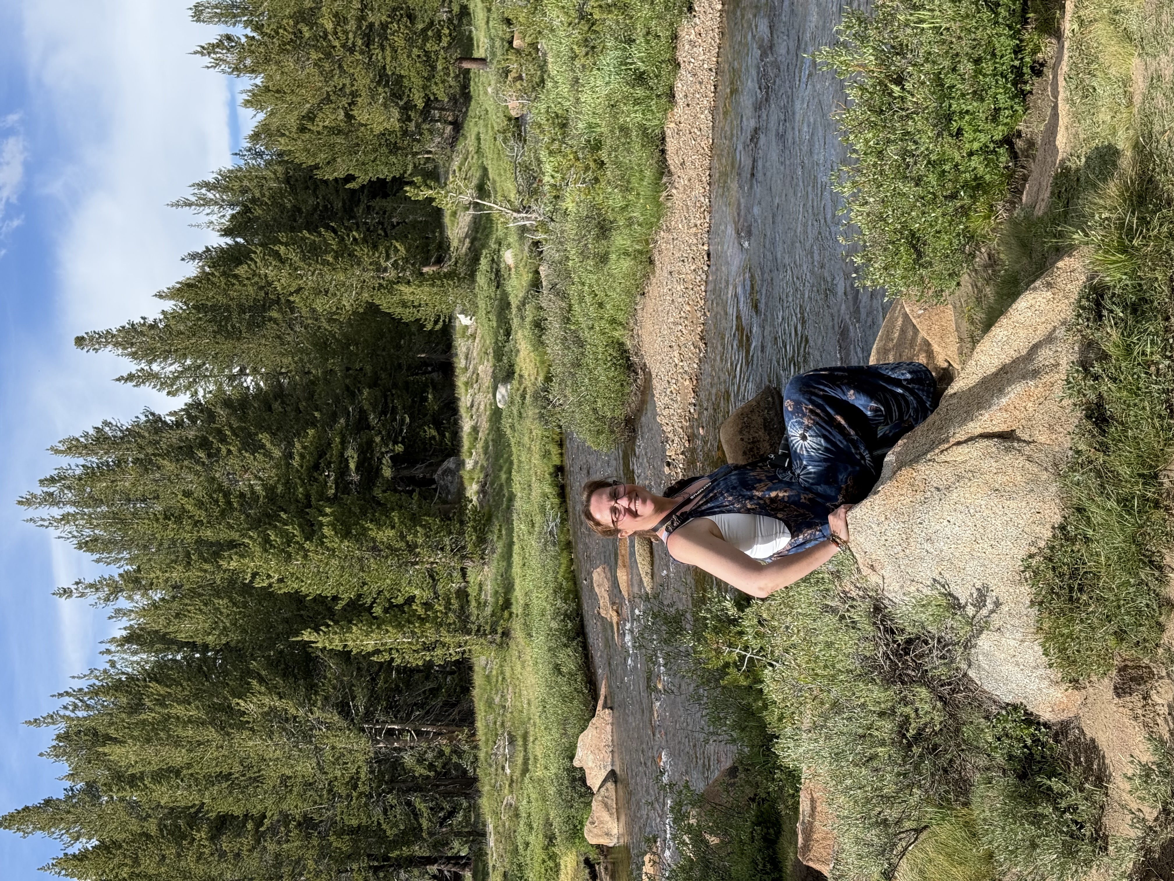 Taking it in from a rock.